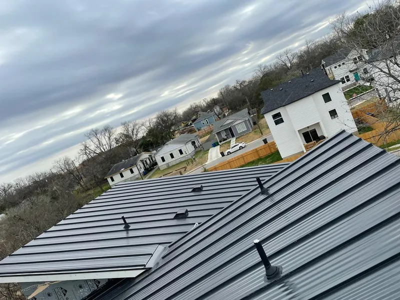 Standing seam metal roof panels with vents for Skylight Repair in Barling
